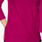 Charter Club Women's Petite Pima Cotton Button-Shoulder Top Dark Pink Size Petite