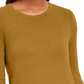 JM Collection Women's Button Cuff Crewneck Sweater Yellow Size X-Large