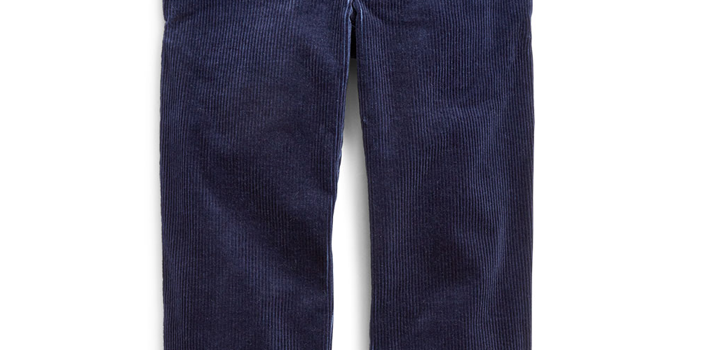 Ralph Lauren Boy's Slim Fit Stretch Corduroy Pants Blue Size 2T