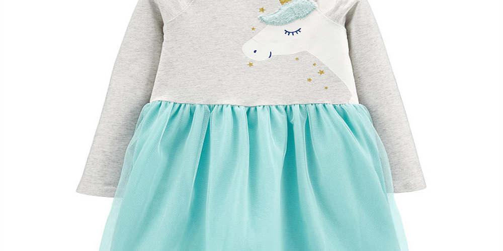 Carter's Toddler Girl's Unicorn Tutu Dress Blue Size 4T