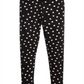 Epic Threads Toddler Girl's Metallic Heart Print Leggings Black Size 4T