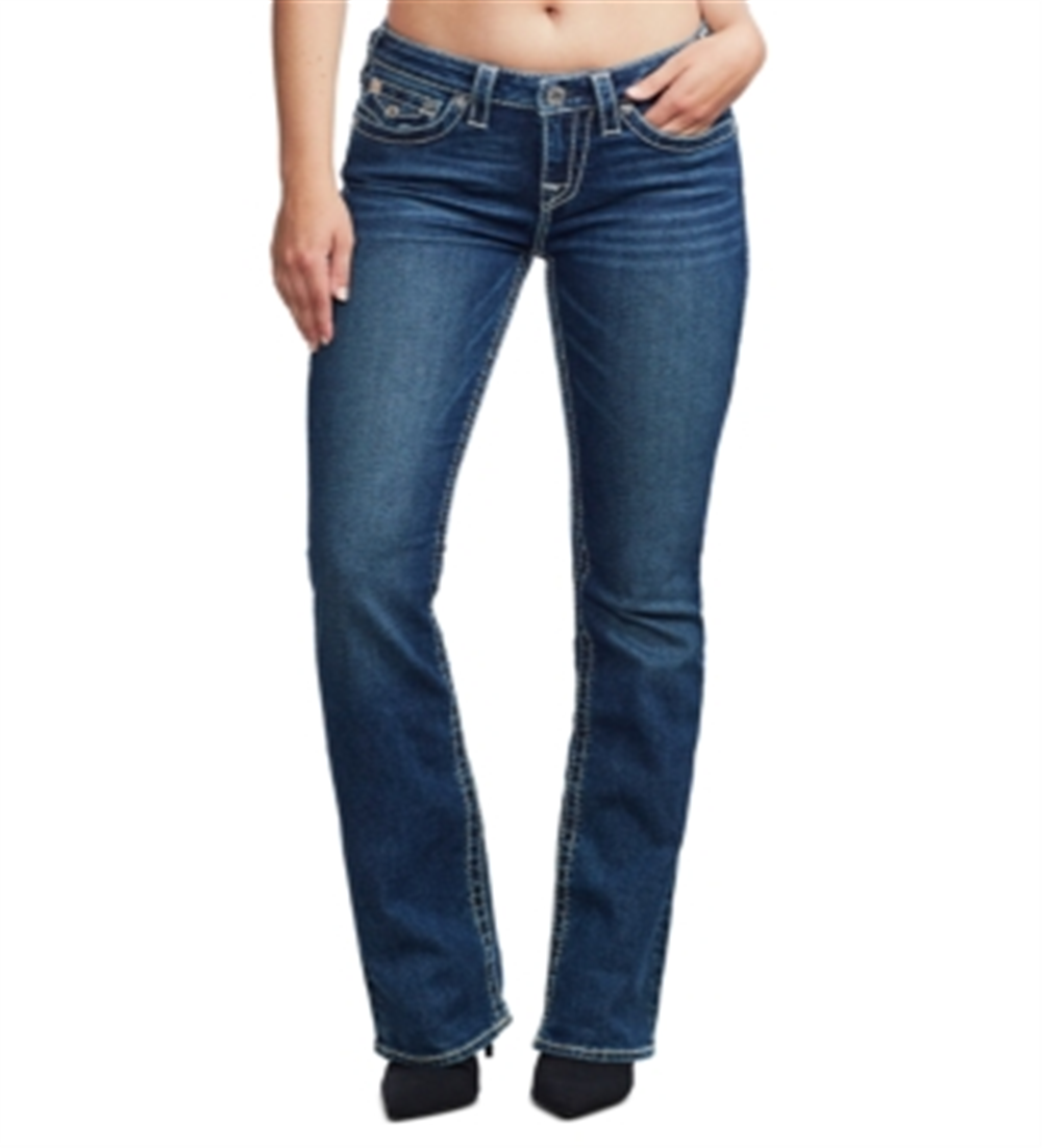 True Religion Women's Becca Big T Bootcut Jeans Blue Size 28