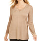 JM Collection Women's Long Sleeve Evening Sweater Yellow Size Petite X-Large