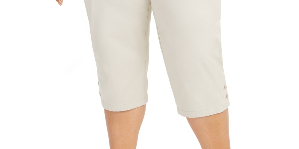Karen Scott Women's Plus Size Capri Pants Gray Size 20W