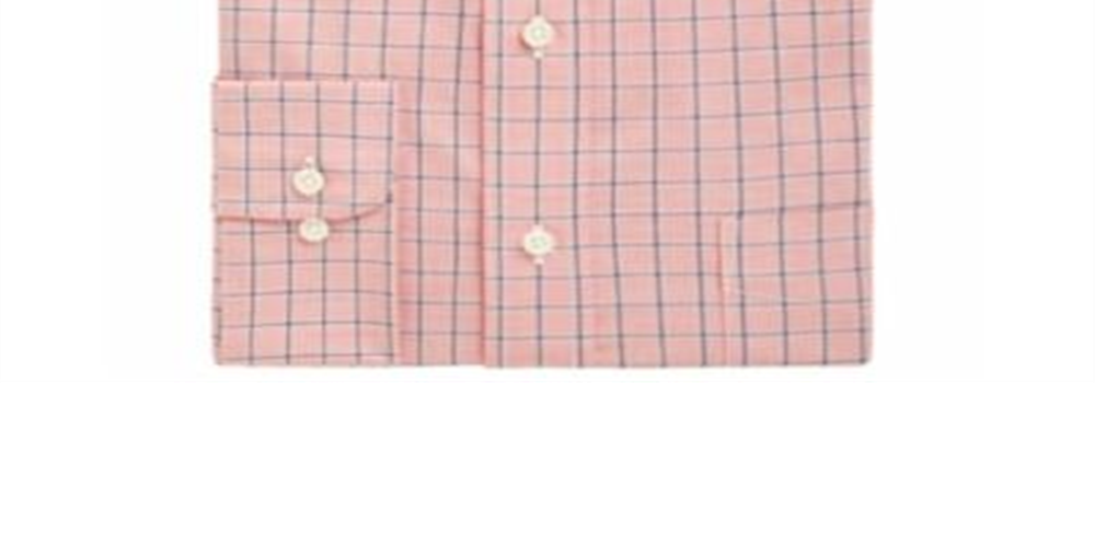 Club Room Men's Regular Fit Plaid Button Down Shirt Copper Size XL