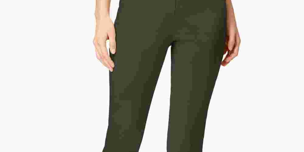 Charter Club Women's Solid Pants Green Size 2 Petite