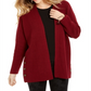 Style & Co Women's Button Side Oversized Cardigan Red Size Medium