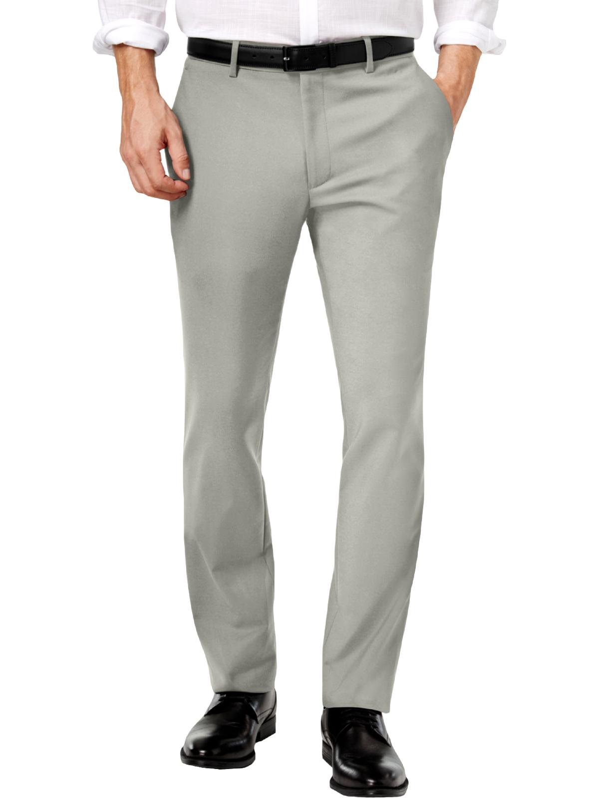 Alfani Men's Suit Separate Professional Dress Pants Gray Size 36x30