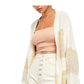 Free People Women's Southport Beach Cardigan Beige Size X-Large