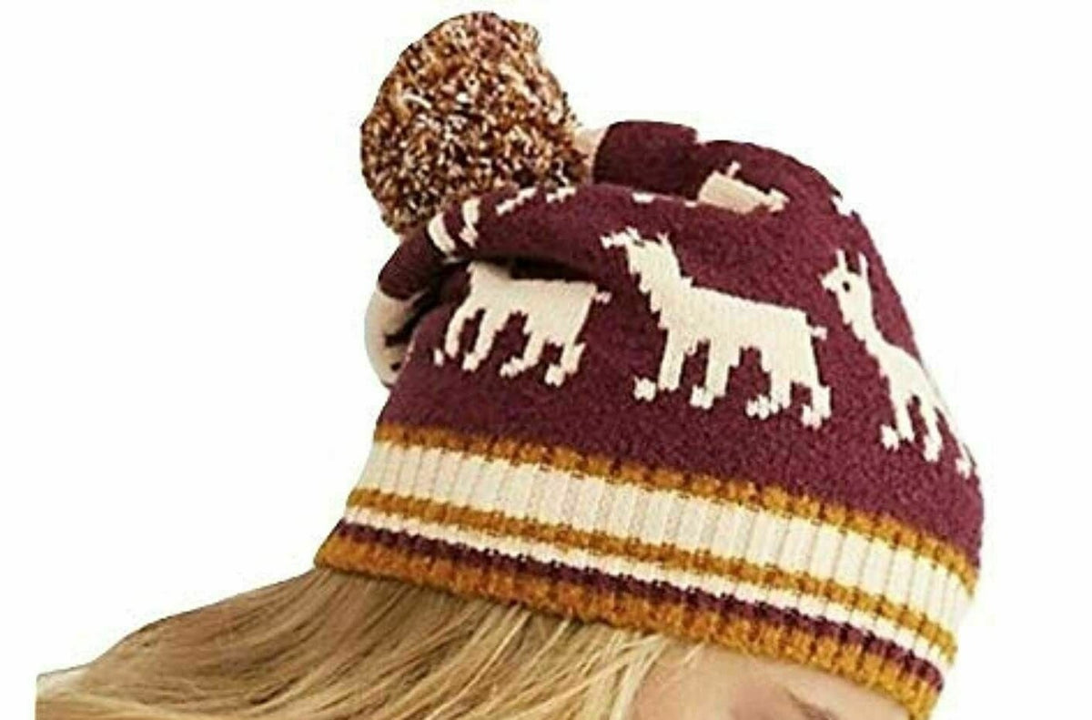 Free People Women's Alpaca My Bags Pom Beanie Red Size Regular