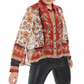 INC International Concepts Women's Scarf Print Blouse Orange Size Petite S/M