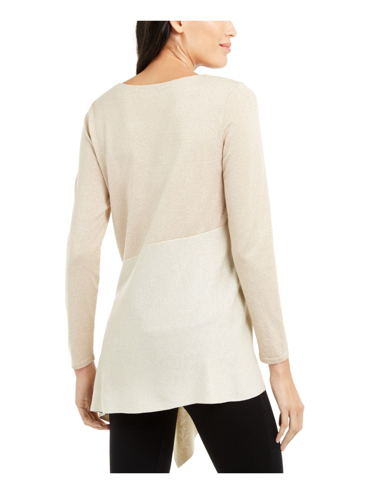 Alfani Women's Long Sleeve Boat Neck Top Brown Size Petite Small