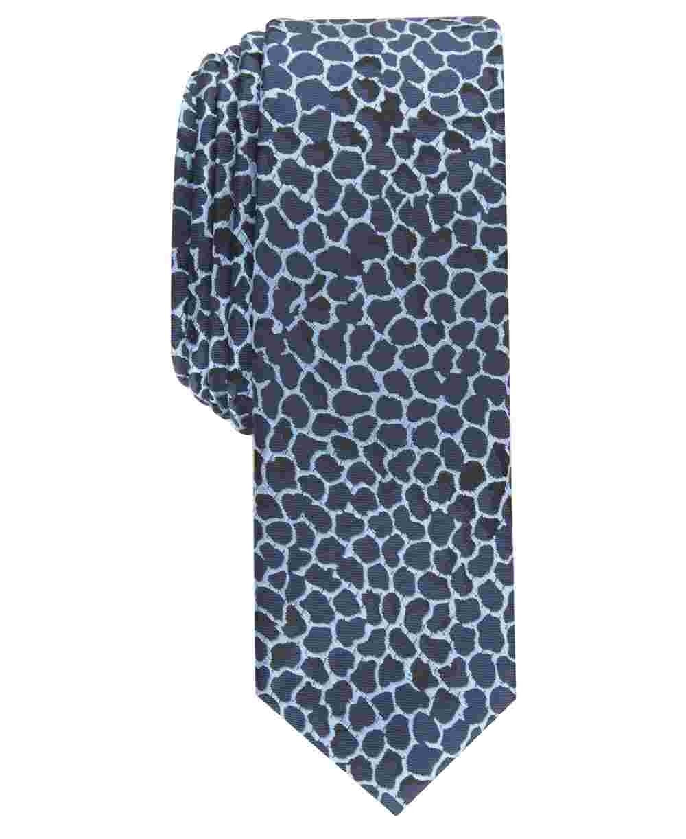 INC International Concepts Men's Skinny Abstract Tie  Navy Size Regular