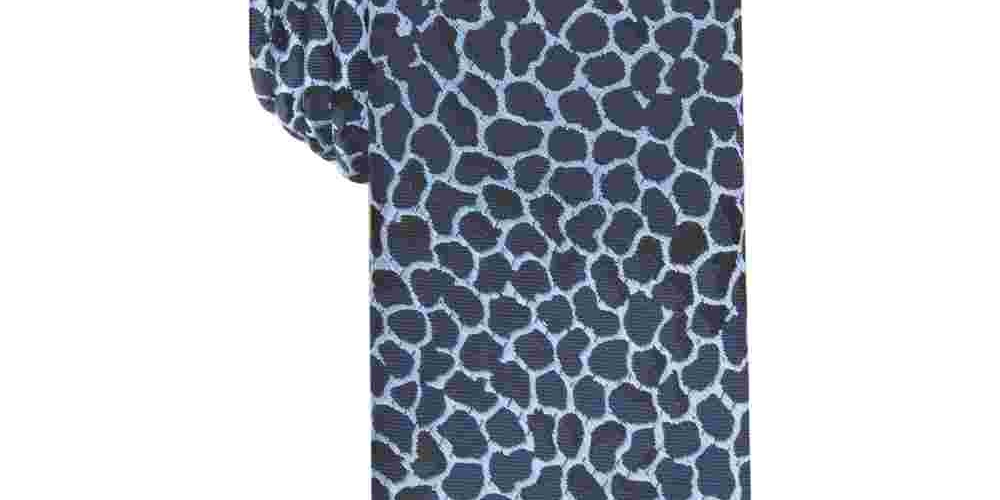 INC International Concepts Men's Skinny Abstract Tie  Navy Size Regular
