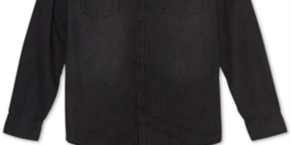 Levi's Men's Matthew New Western Denim Shirt Black -Smoke Gray Size S