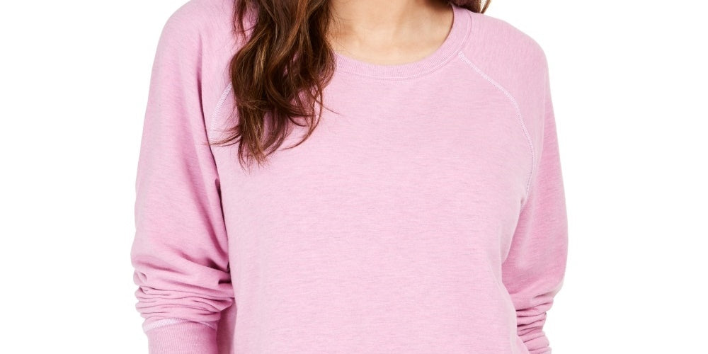 Style & Co Women's Contrast Stitched Sweatshirt Purple Size Small