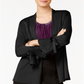 Alfani Women's Tie Sleeve Cardigan Black Size -Petite L