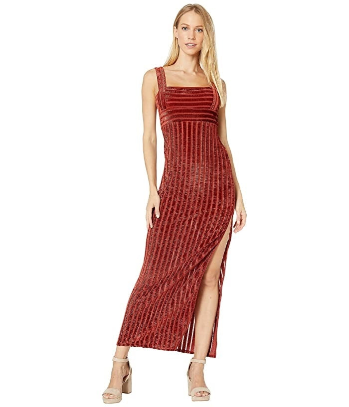 Free People Women's Geneva Maxi Dress Orange Size Large