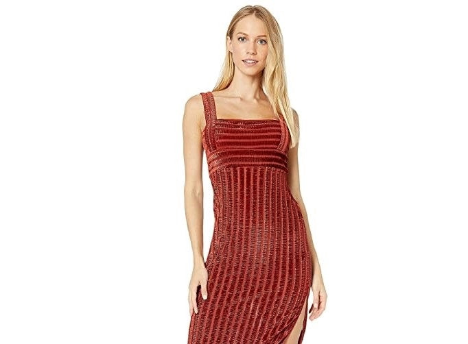 Free People Women's Geneva Maxi Dress Orange Size Large