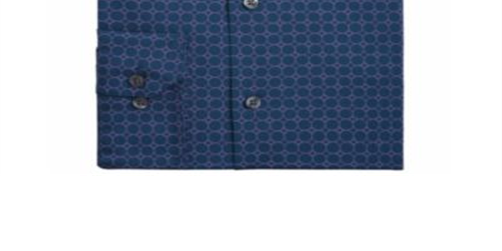 Alfani Men's Classic Regular Fit Dress Shirt Navy-Purple Size S