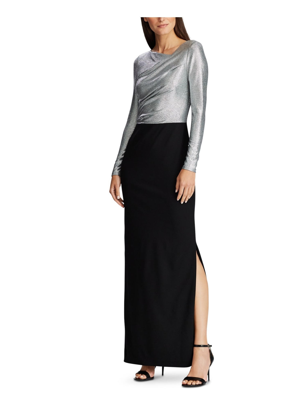 ralph-lauren-womens-black-sequined-long-sleeve-asymmetrical-neckline-maxi-sheath-evening-dress-black-size-6