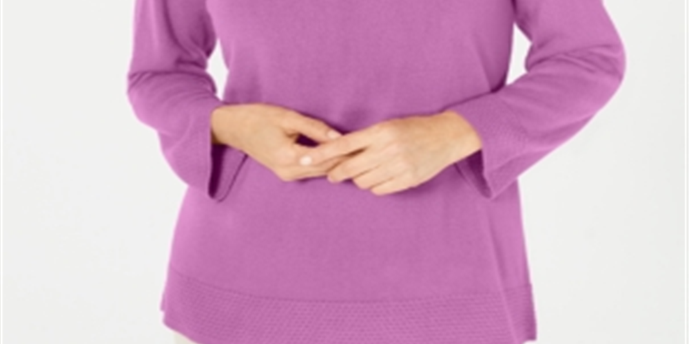 Karen Scott Women's Boatneck Sweater Raspberry Size Petite XL