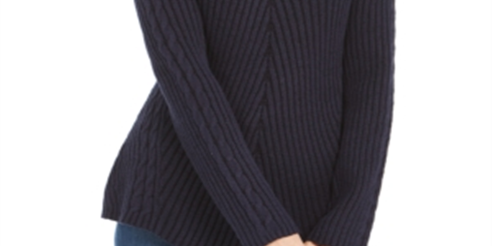 Style & Co Women's Ribbed Knit Sweater Blue Size XX-Large