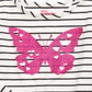 Epic Threads Little Girl's Striped Butterfly T-Shirt White Size 6