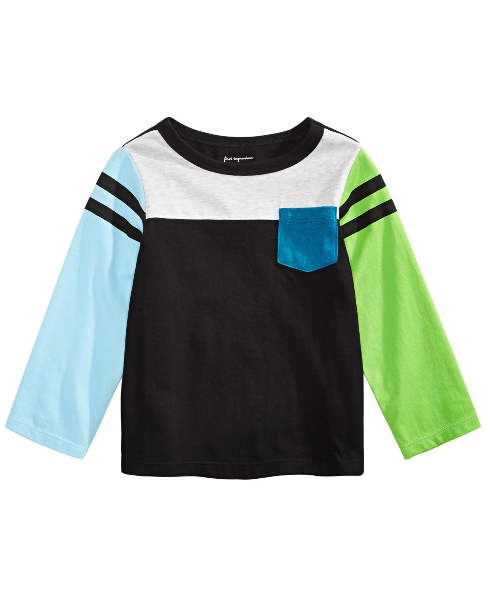 First Impressions Boy's Colorblocked T Shirt Black Size 2T REG