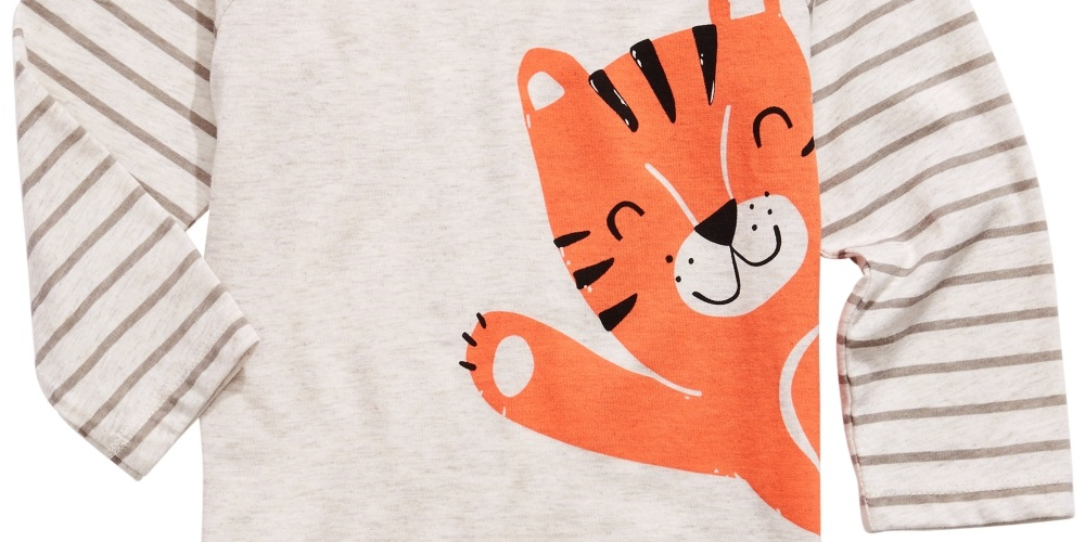 First Impressions Baby Boy's Tiger Print T-Shirt Beige Size 24MOS