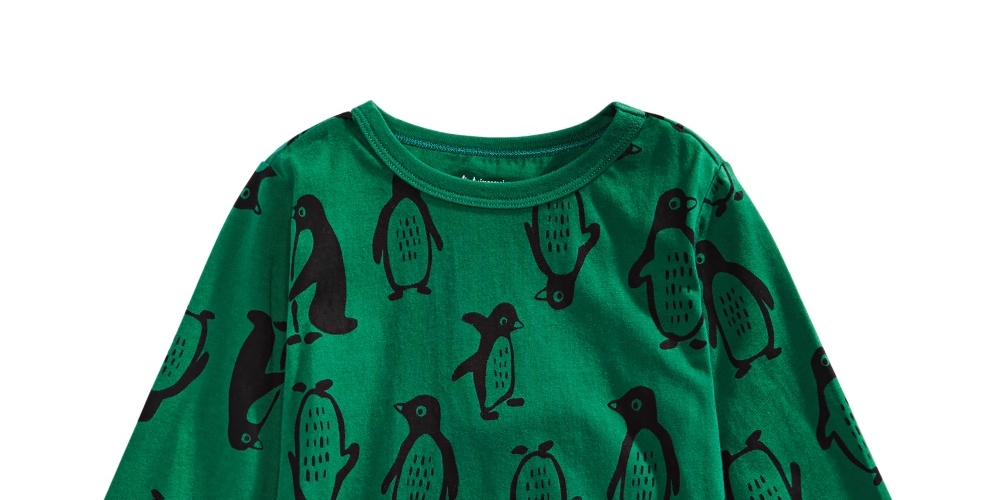 First Impressions Boy's Penguin Print Cotton T Shirt Green Size 6MOS