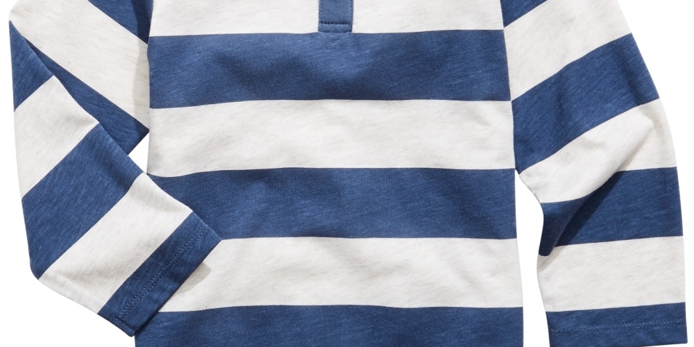First Impressions Baby Boy's Striped Henley T-Shirt Blue Size 3-6 Months