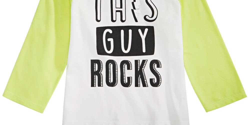 First Impressions Baby Boy's Rock-Print Cotton T-Shirt  White Size 12MOS