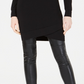 Bar III Women's Hooded Sweatshirt Tunic Top Black Size Medium