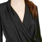 Band Of Gypsies Women's Draped Long Sleeve Button Cuff Top Black Size X-Large