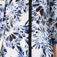 JM Collection Women's Printed & Solid Blouse Blue Size Petite Small
