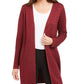 Alfani Women's Petite Lurex Stitch Cardigan Red PL