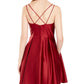 Blondie Nites Women's Spaghetti Strap Square Neck Short Fit Flare Cocktail Dress Purple Size 11