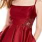 Blondie Nites Women's Spaghetti Strap Square Neck Short Fit Flare Cocktail Dress Purple Size 11