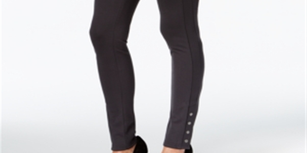 Style & Co Women's Ponte Skinny Pants Gray Size Petite M