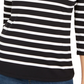 Charter Club Women's Striped And Floral Print Top  Black Size X-Small