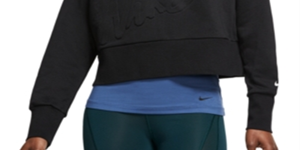 Nike Women's Fleece Training Crew Jacket Black Size Small