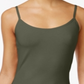 Planet Gold Junior's Adjustable Straps Aveto with Stretch Knit Camisole Green Size Small