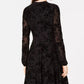 American Rag Junior's Burnout Velvet Fit & Flare Dress  Black Size Large