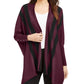 Alfani Women's Petite Striped Open-Front Cardigan Red Size Petite X-Large