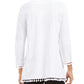 Charter Club Women's Embroidered Pom Pom Tunic Top White Size X-Small