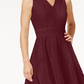 Charter Club Women's Lace Fit & Flare Dress  Wine Size Small