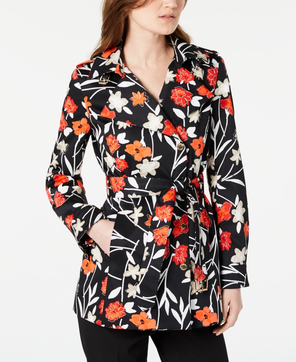 calvin-klein-womens-printed-belted-jacket-red-size-2