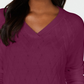 Karen Scott Women's Basket-Stitch Sweater Red Size X-Large