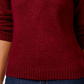 Karen Scott Women's Marled Button Sweater Medium Red Size Large